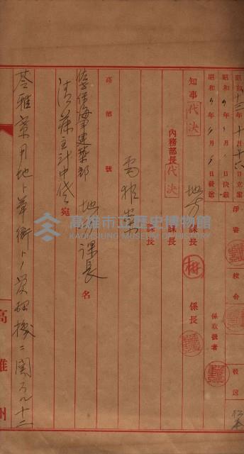 公共用地交換、海軍管理換關係書類
（高雄州）藏品圖，第27張