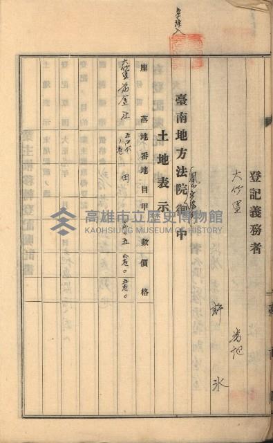 州財產－罹災救助基金所屬地築港用地買收關係
（罹災救助－二十之二）藏品圖，第26張