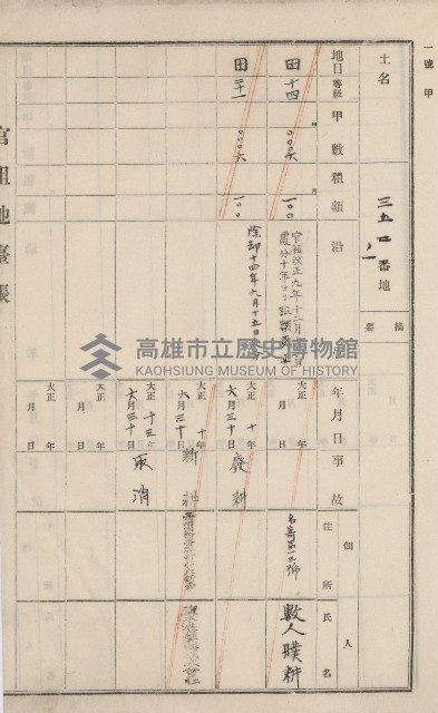 旗山街官租地臺帳（二冊之內第一號）藏品圖，第207張