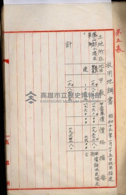 海軍用地高雄州公共用地交換件
（左營、草衙）藏品圖，第107張