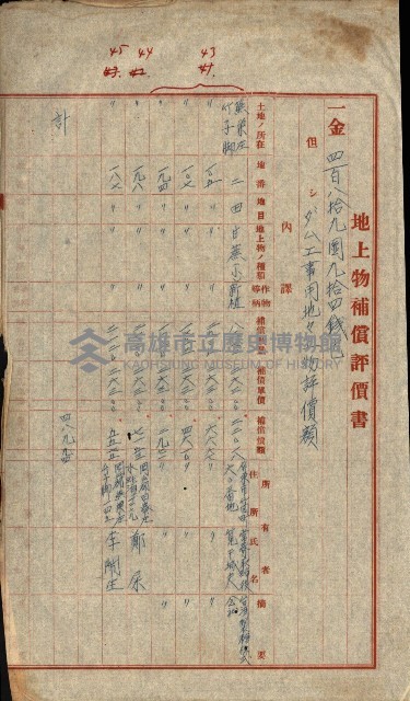 阿公店溪治水工事所地買收綴藏品圖，第107張