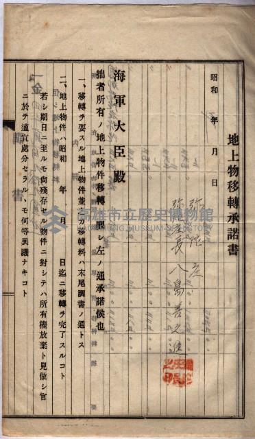 高臨營第一號ノ內三第（6）號（レ）借地
－第（6）號（ソ）借地
－第（6）號（チ）借地
－第（6）號（ヌ）借地藏品圖，第7張