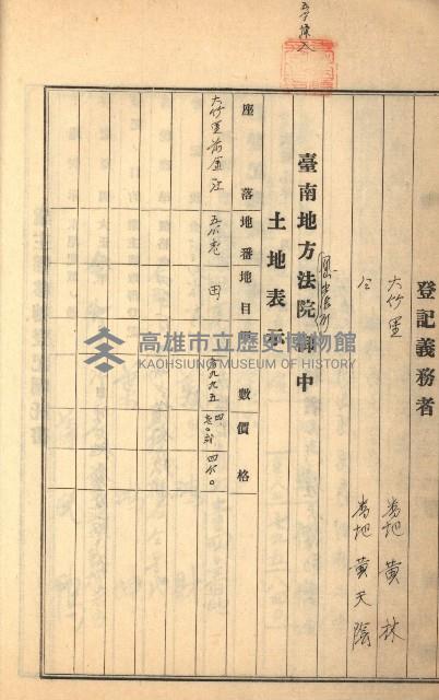 州財產－罹災救助基金所屬地築港用地買收關係
（罹災救助－二十之二）藏品圖，第6張