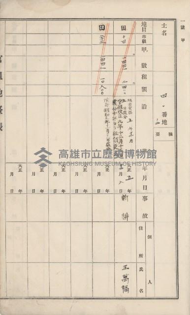 杉林庄官租地臺帳（二冊之內第一號）藏品圖，第7張