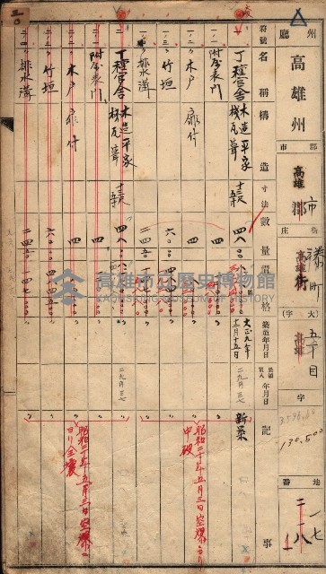 建物臺帳（高雄市－州有官舍）藏品圖，第7張
