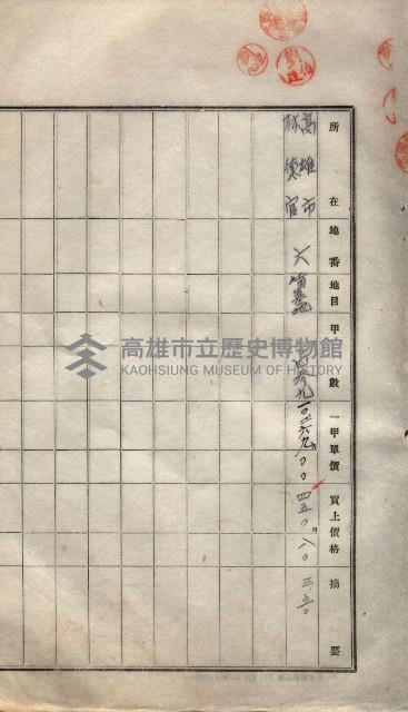 林德宮、五塊厝登記濟證綴
（林德官、五塊厝關係－九之三）藏品圖，第417張