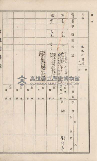 美濃庄官租地臺帳（二冊之內第二號）藏品圖，第117張