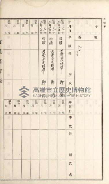 燕巢庄官租名寄帳（十六冊之內第三號）藏品圖，第17張