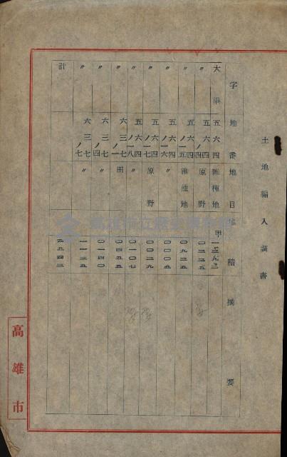 土地區劃整理關係綴藏品圖，第17張