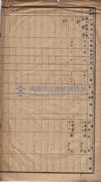 高臨營第一號ノ內三第（1）號（へ）用地買收
（石螺潭）藏品圖，第17張