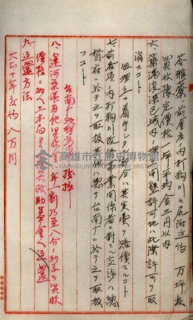 罹災救助基金所屬地處分關係書類
（罹災救助二十之八）藏品圖，第157張