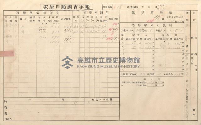 小港庄空地子、店子後家屋戶順調查手帳
（一冊之內一）藏品圖，第157張
