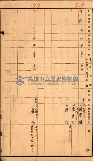 買收調書－左營、前峰尾、埤子頭、內惟
（買收關係－卅八之十）藏品圖，第157張