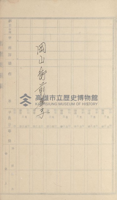 岡山街、楠梓庄官租名寄帳（十六冊之內第四號）藏品圖，第57張