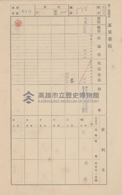 鳳山郡仁武庄翠屏村二之二家屋臺帳
（四冊之內第四號）藏品圖，第147張