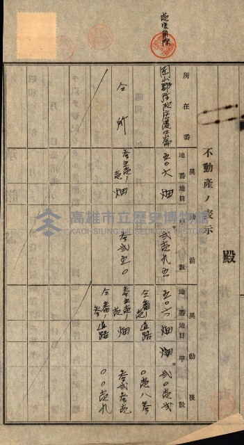 高雄州公共用地－抵當權抹消登記書類綴
（買收關係－卅八之九）藏品圖，第47張