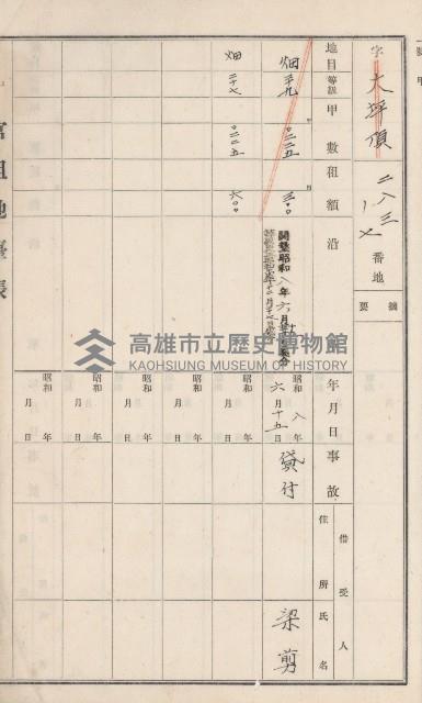 小港庄官租地臺帳藏品圖，第47張