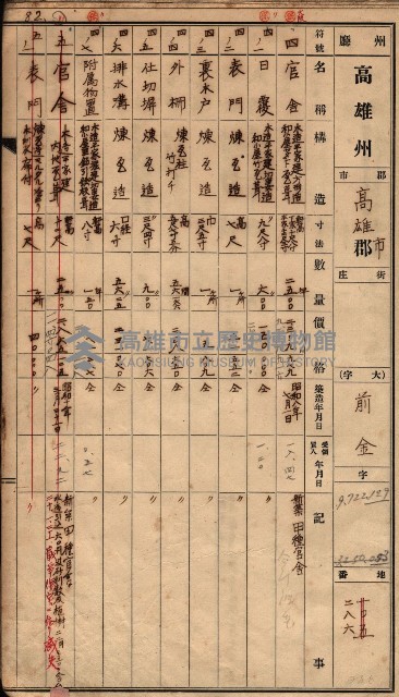 建物臺帳（高雄市－州有官舍）藏品圖，第47張