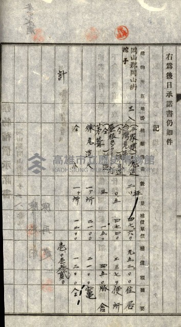 阿公店溪治水工事所地買收綴藏品圖，第47張