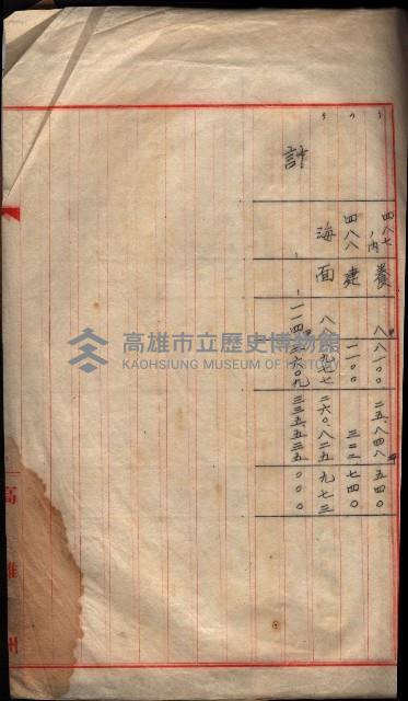 公共用地交換、海軍管理換關係書類
（高雄州）藏品圖，第99張