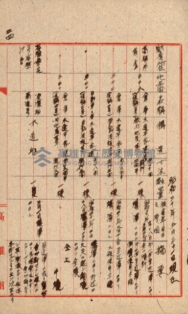 州費國庫所屬建物戰時災害被害關係書類綴
（地理系）藏品圖，第97張