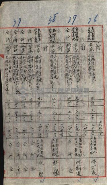 高雄工業用水道用地買收書類其ノ二藏品圖，第97張