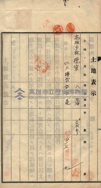 林德宮、五塊厝登記濟證綴
（林德官、五塊厝關係－九之三）藏品圖，第287張