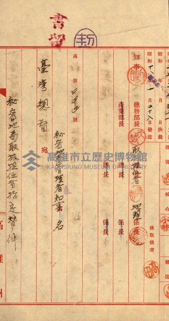 祕密地圖ニ關スル書類（高雄州）藏品圖，第895張