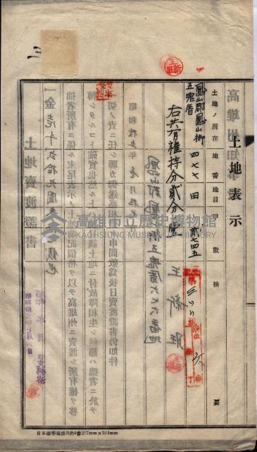 林德宮、五塊厝登記濟證綴
（林德官、五塊厝關係－九之三）藏品圖，第87張