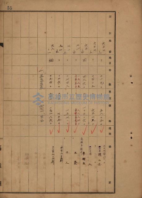 旗山郡（官有地價格一筆限調書）藏品圖，第136張