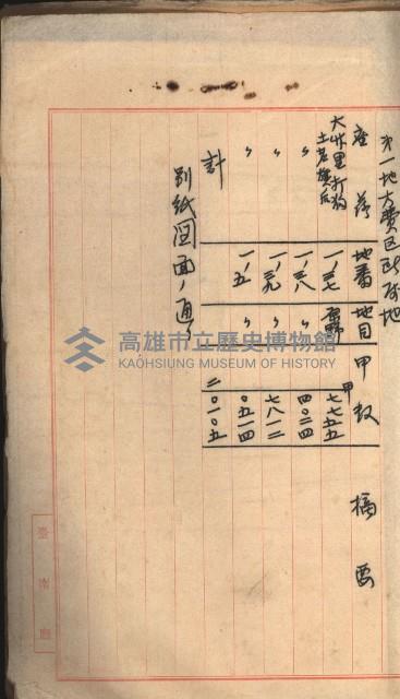 州財產－罹災救助基金所屬地築港用地買收關係
（罹災救助－二十之二）藏品圖，第137張