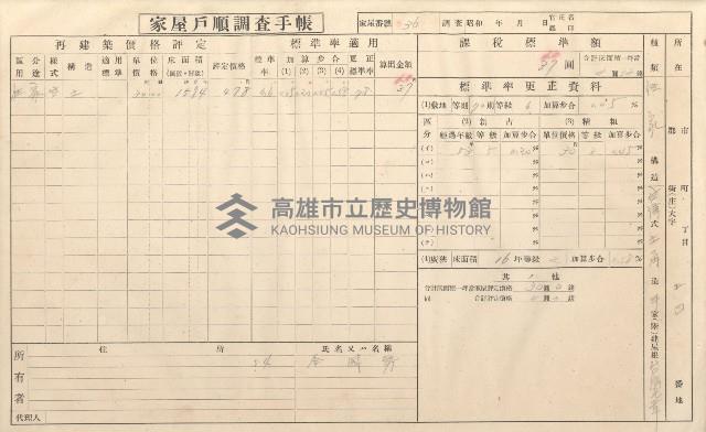 小港庄空地子、店子後家屋戶順調查手帳
（一冊之內一）藏品圖，第137張