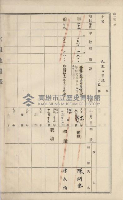 美濃庄官租地臺帳（二冊之內第二號）藏品圖，第37張