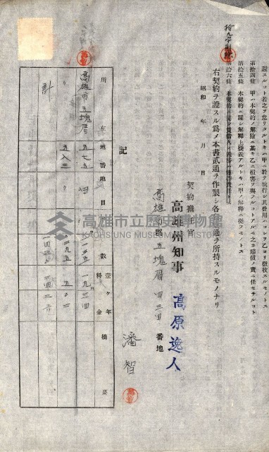 州有地貸付綴（高雄市）藏品圖，第342張