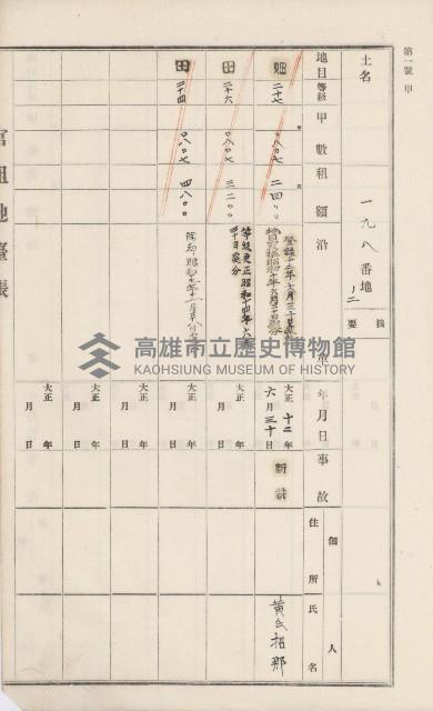 杉林庄官租地臺帳（二冊之內第一號）藏品圖，第277張