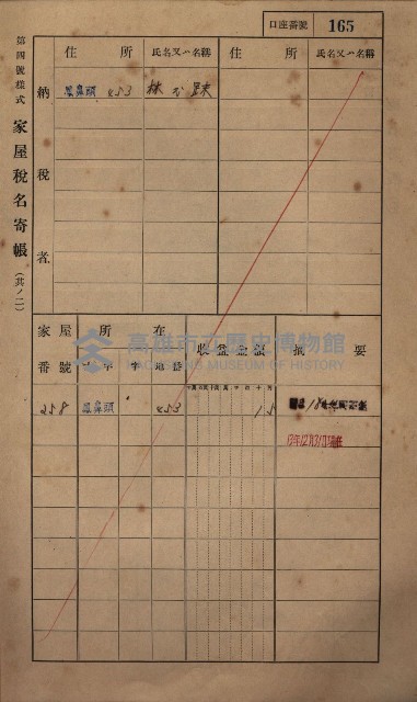 高雄州鳳山郡小港庄鳳鼻頭家屋稅名寄帳
（一冊之內第一號）藏品圖，第177張