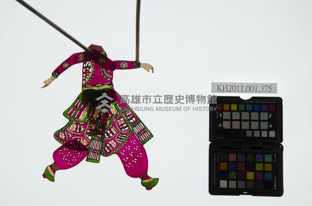 皮影戲簽桿立身偶-女將（偶身）藏品圖，第1張