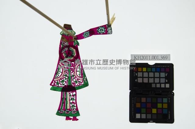 皮影戲簽桿立身偶-道姑（偶身）藏品圖，第1張