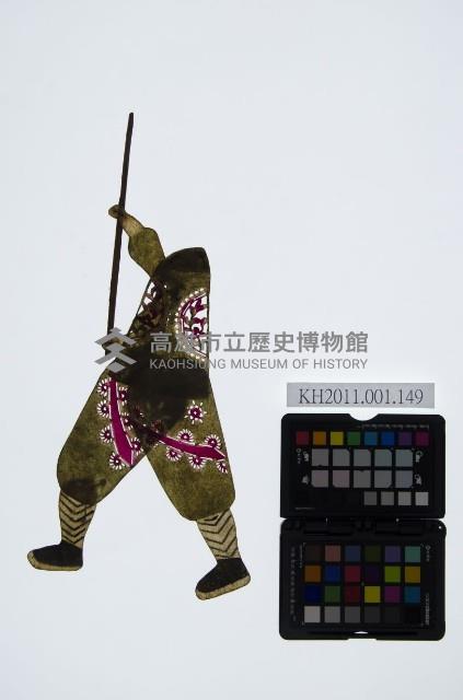 皮影戲全身偶-武生執長棍（偶身）藏品圖，第1張