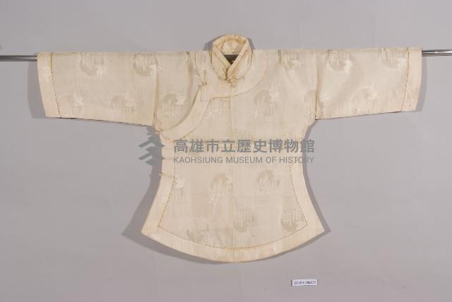 牙白綢地抽紗結邊大襟女衫藏品圖，第1張