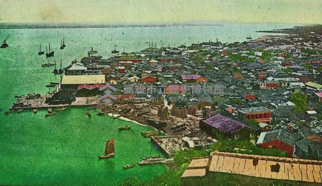 打狗港旗後街全景明信片藏品圖，第1張