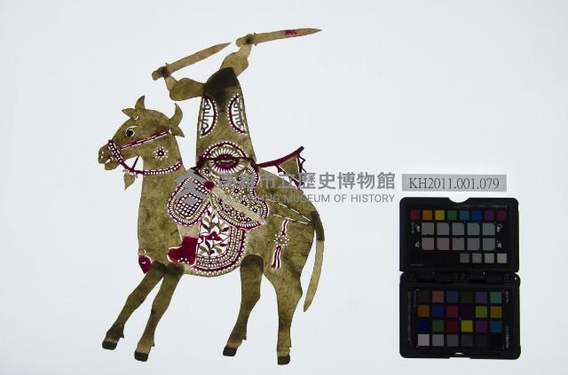 皮影戲偶右男騎-道長騎牛（偶身）藏品圖，第1張