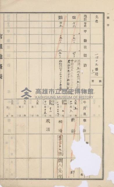 美濃庄官租地臺帳（二冊之內第一號）藏品圖，第161張