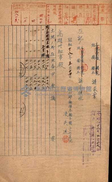 土地地圖謄本請求書（高雄州）藏品圖，第161張