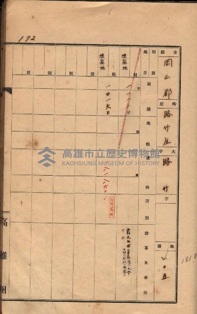 州有墓地臺帳（岡山郡）藏品圖，第161張