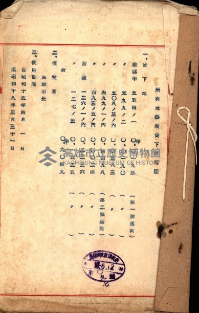 州有地無償貸付綴（土地貸下關係－廿七之六）藏品圖，第61張