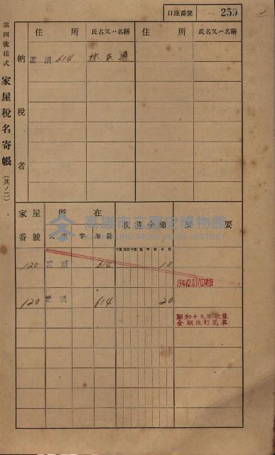 高雄州鳳山郡林園庄潭頭家屋稅名寄帳
（二冊之內第二號）藏品圖，第61張