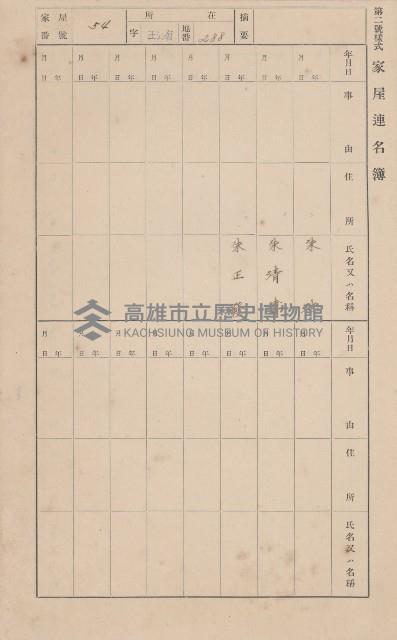 鳳山郡林園庄王公廟家屋臺帳（三冊之內第一號）藏品圖，第61張