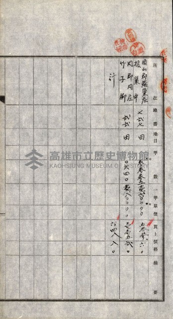 土地賣渡承諾書綴－完結
（阿公店溪治水工事用地－第一回買收）藏品圖，第221張