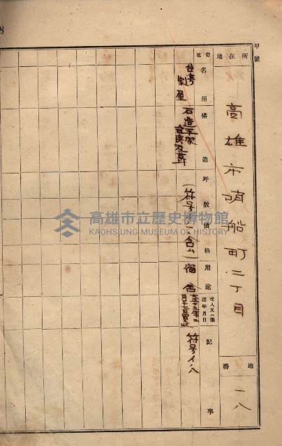 州所屬建物貸下臺帳（高雄市）藏品圖，第21張